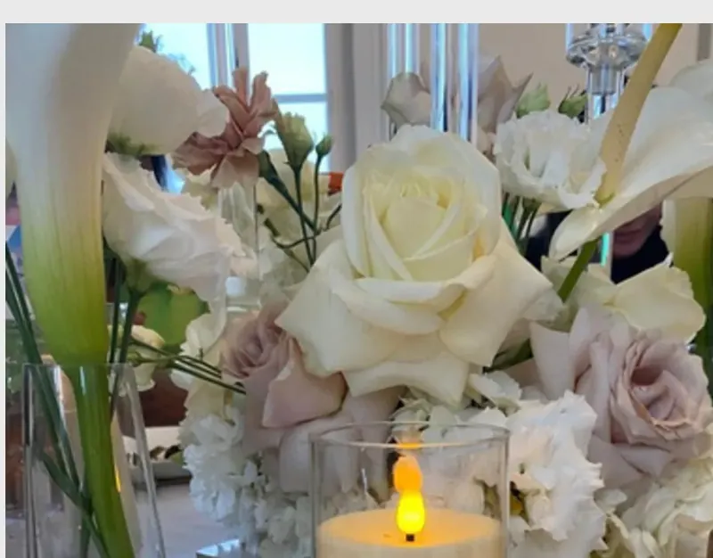 Bouquet blanc - fleurs fraîches